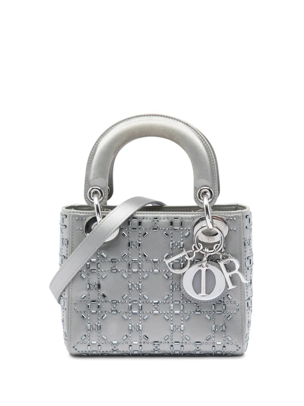 Christian Dior Pre-Owned mini sac à main Lady Dior (2018) - Gris