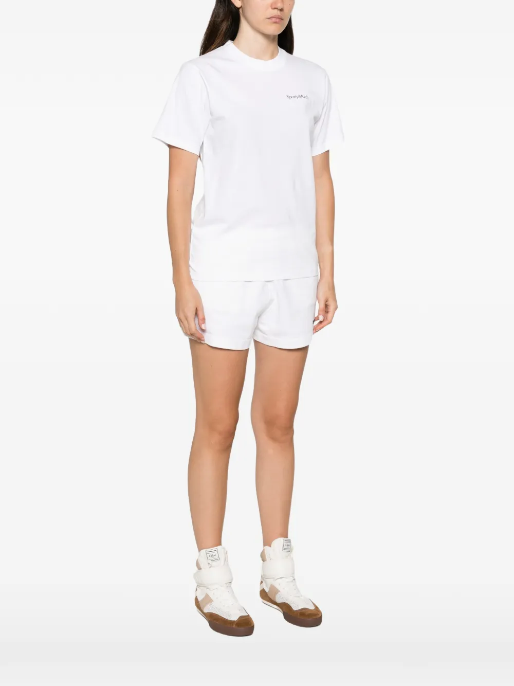Sporty & Rich T-shirt met logoprint Wit