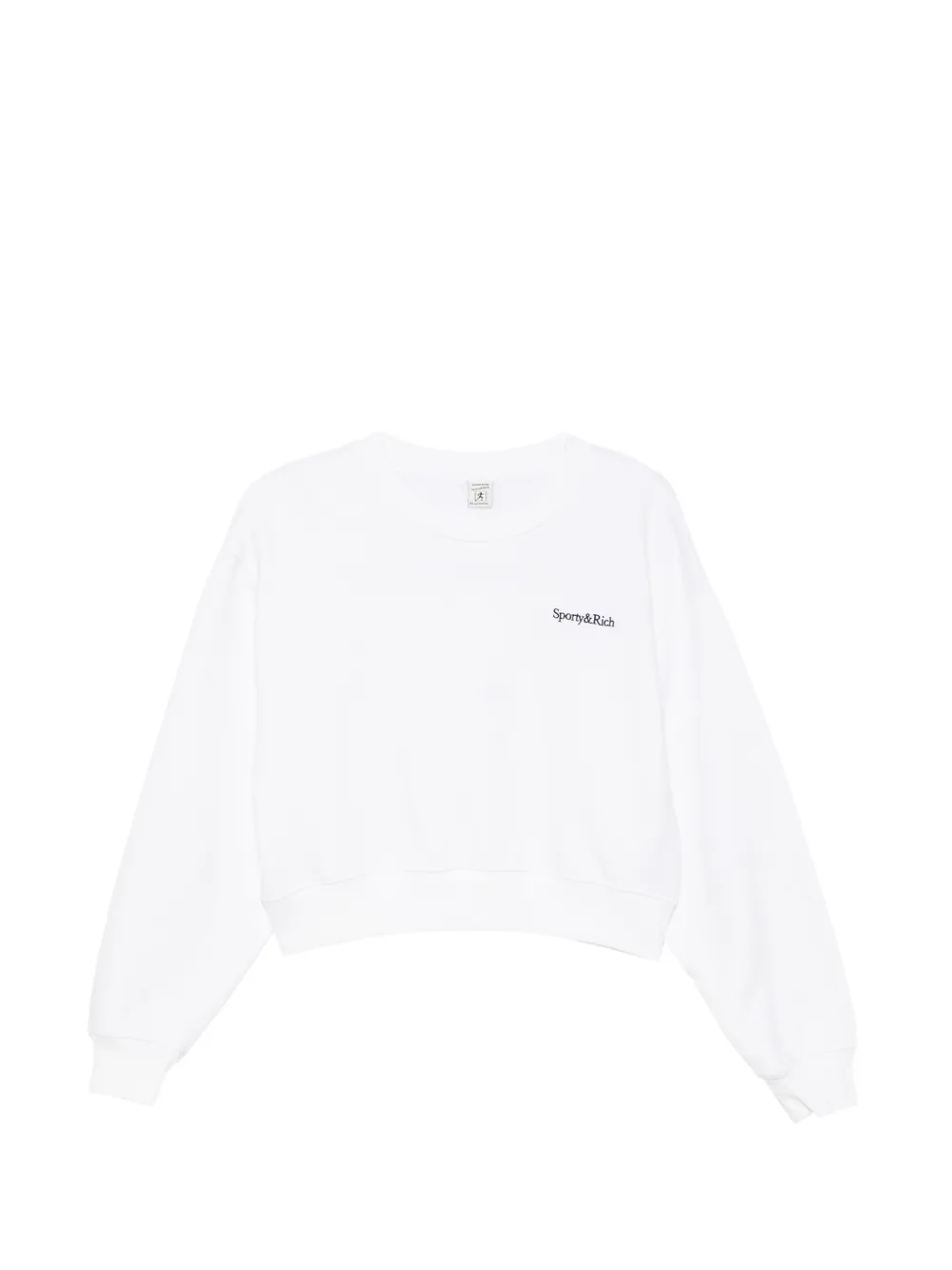 Sporty & Rich sweat crop à logo brodé Elza - Blanc Sporty & Rich sweat crop à logo brodé Elza - Blanc