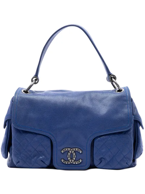 CHANEL Pre-Owned 2009-2010 Glazed Caviar Coco Rider Multi Pocket Rider Flap handbag