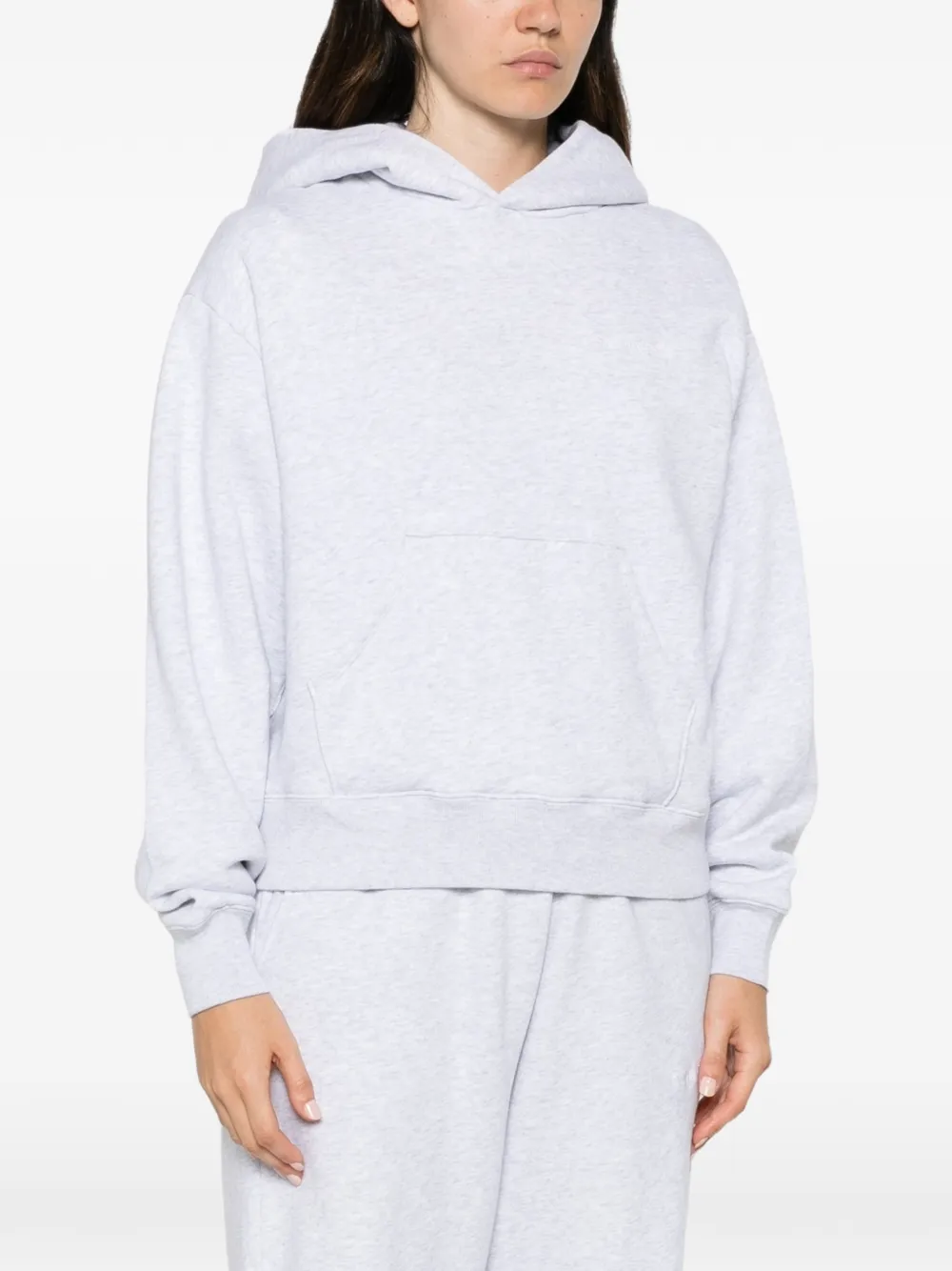 Sporty & Rich Hoodie met geborduurd logo Grijs