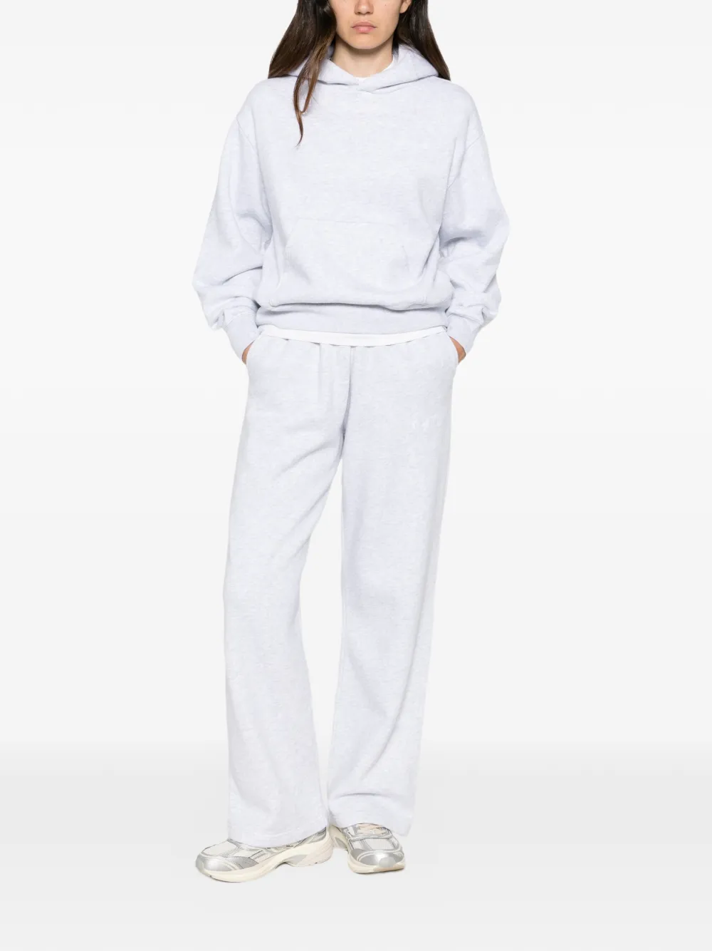 Sporty & Rich Hoodie met geborduurd logo Grijs