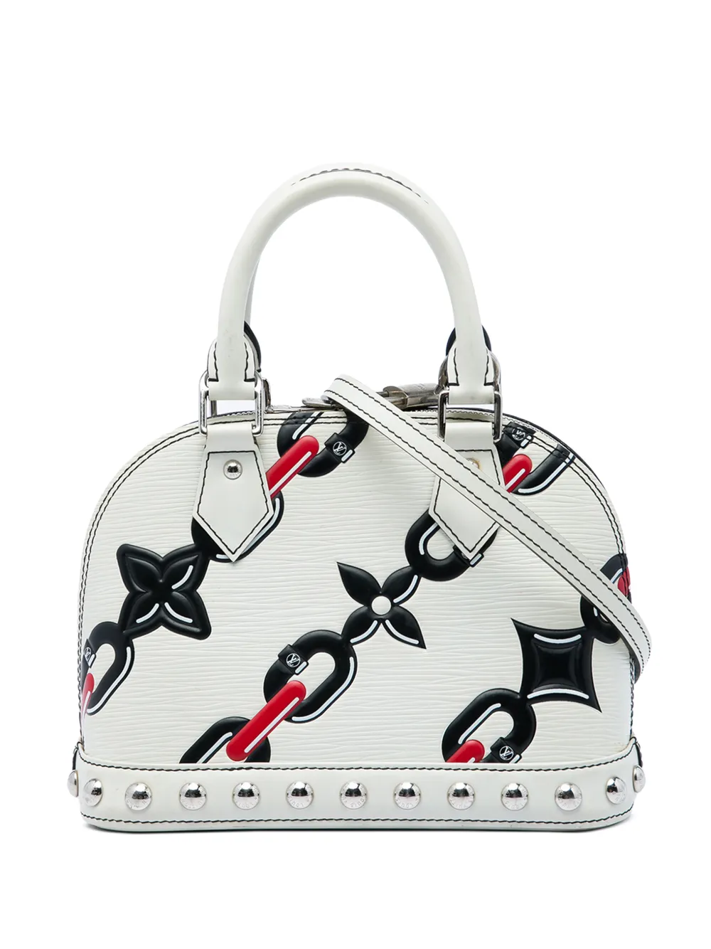Louis Vuitton Pre-Owned sac à main Epi Chain Flower Alma BB (2015) - Blanc