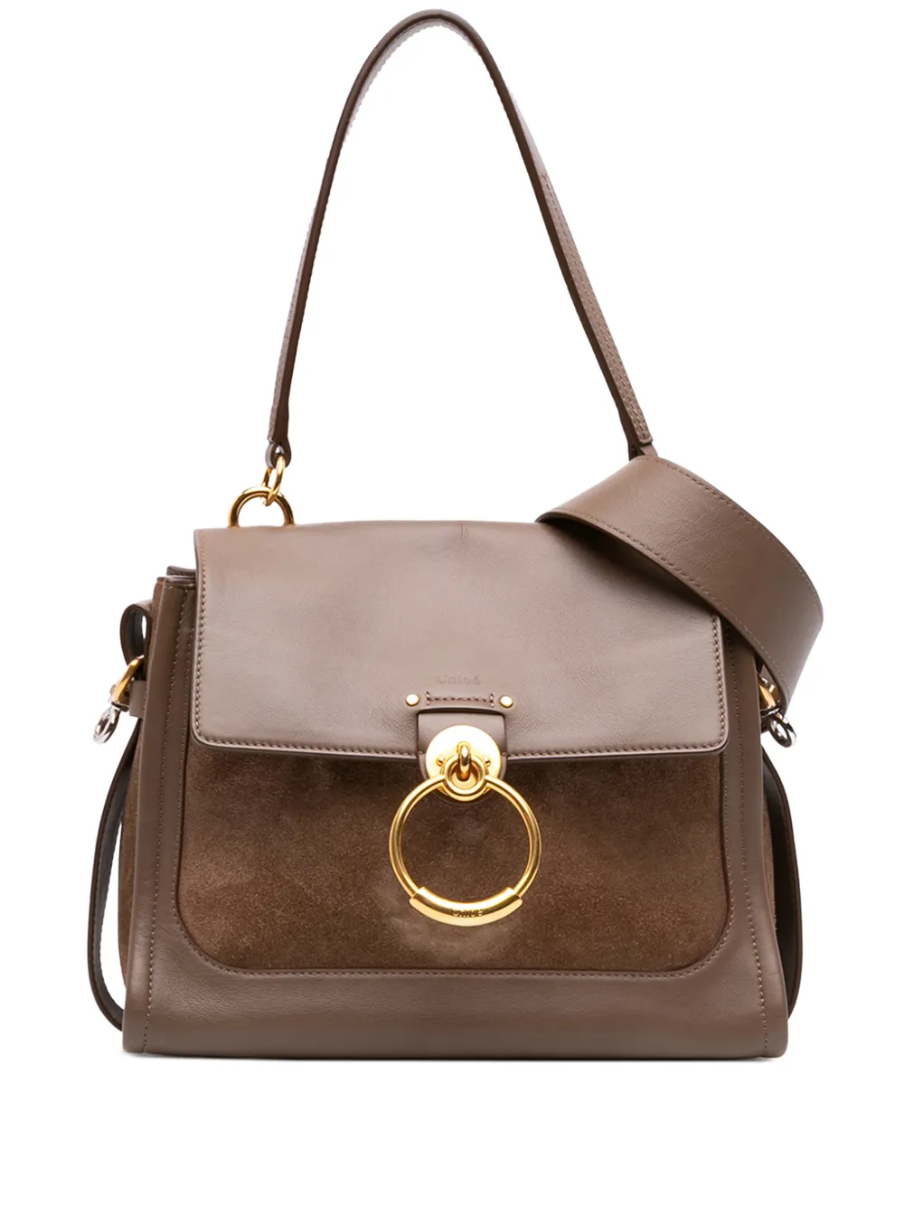 Chloé Pre-Owned 2020 kleine Tess Day Satchel-Tasche aus Kalbs- und Wildleder - Braun