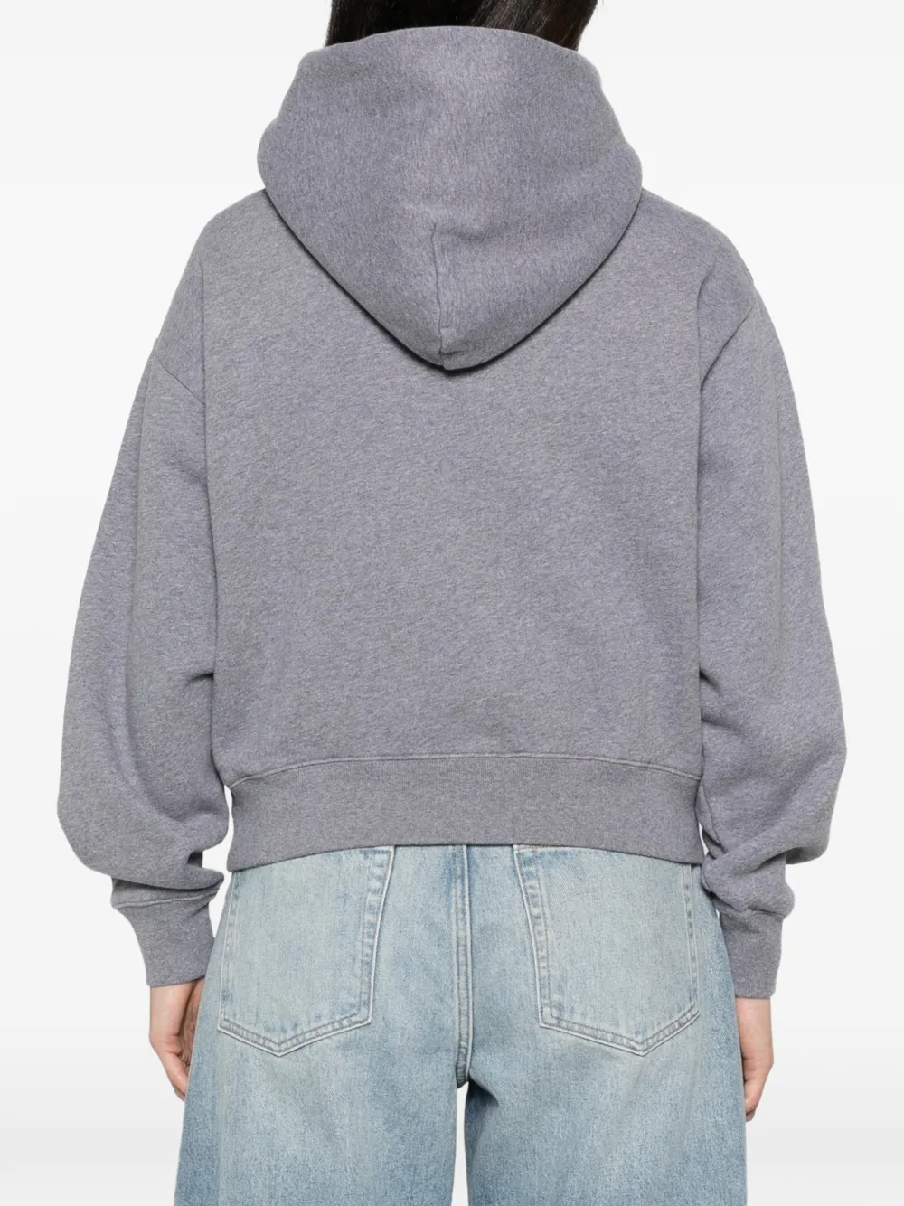 Sporty & Rich Hoodie met geborduurd logo Grijs