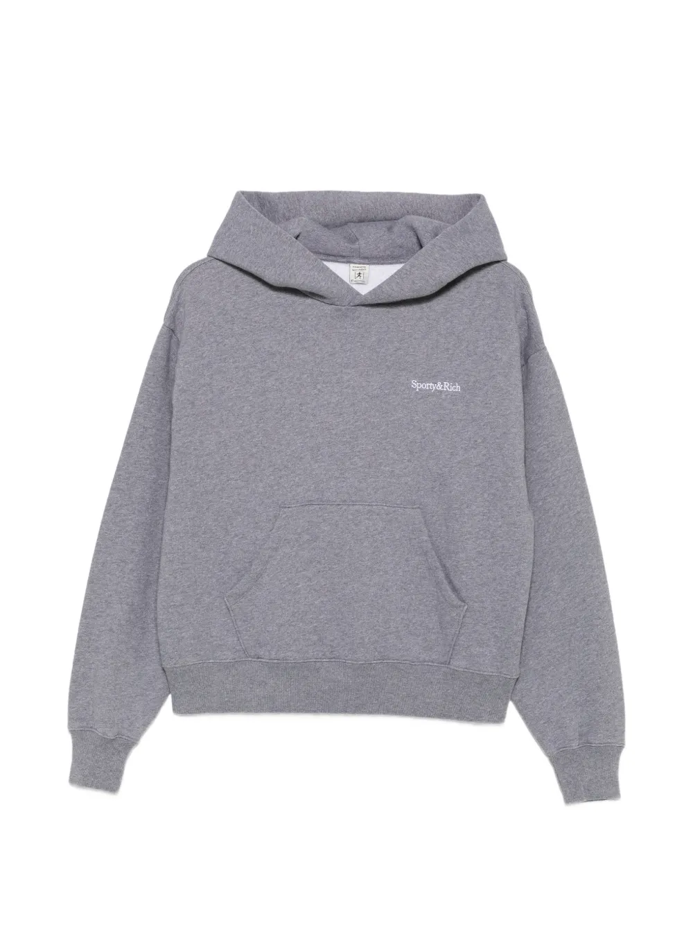 Sporty & Rich logo-embroidered pouch-pocket hoodie