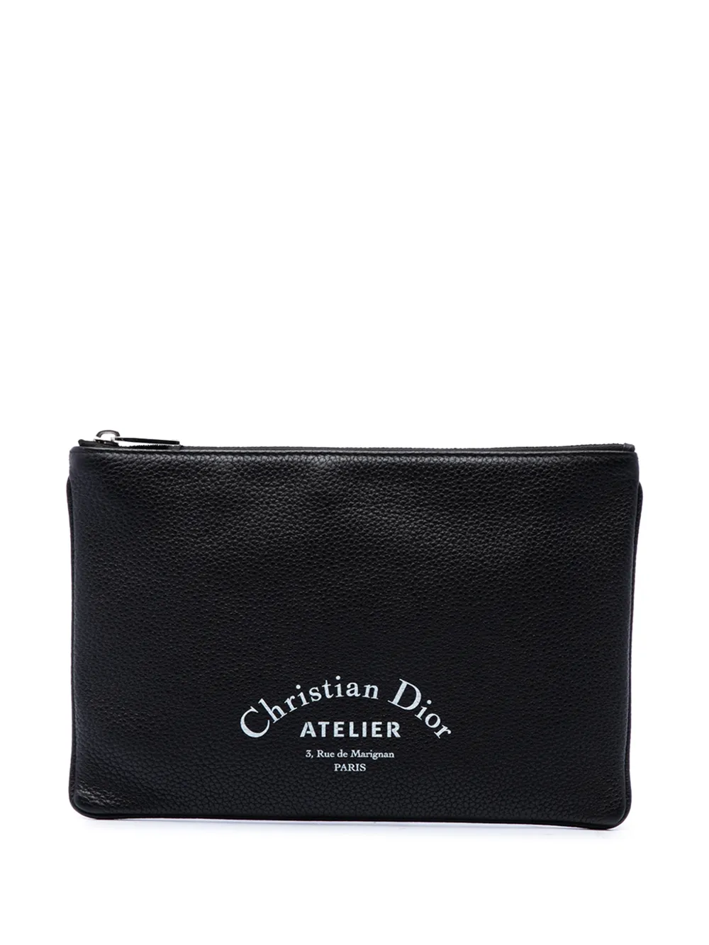 Christian Dior Pre-Owned 2018 Atelier Clutch aus gekörntem Kalbsleder - Schwarz
