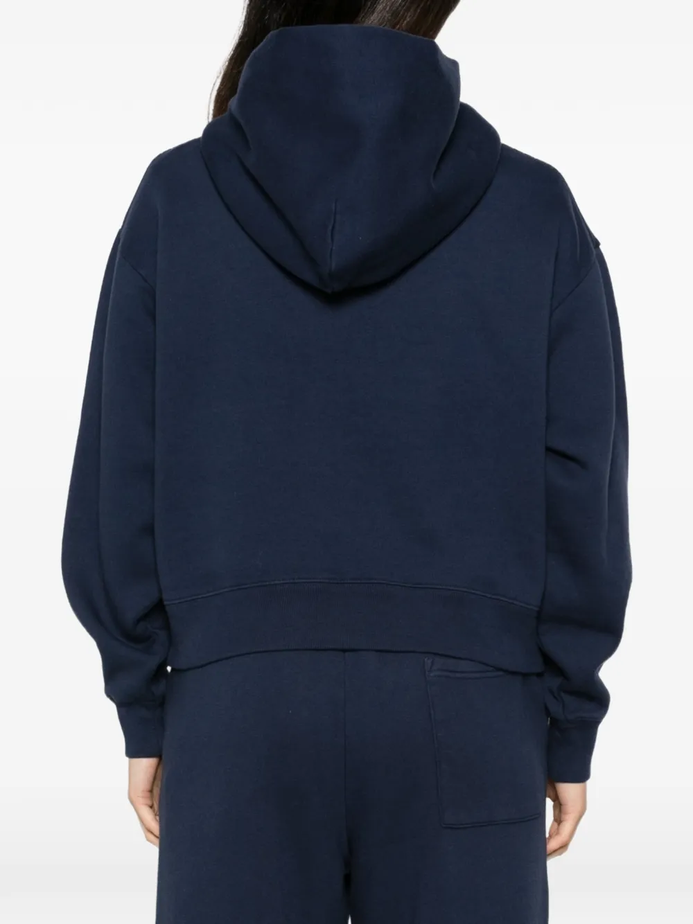 Sporty & Rich Hoodie met geborduurd logo Blauw