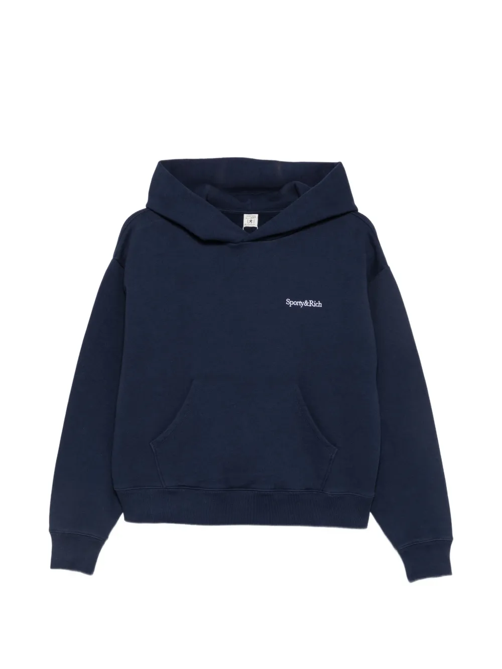 Sporty & Rich logo-embroidered pouch-pocket hoodie