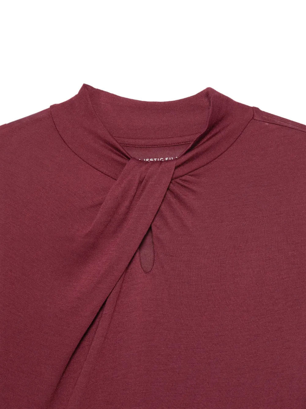Majestic Filatures Top met gedraaid detail en keyhole-hals Rood