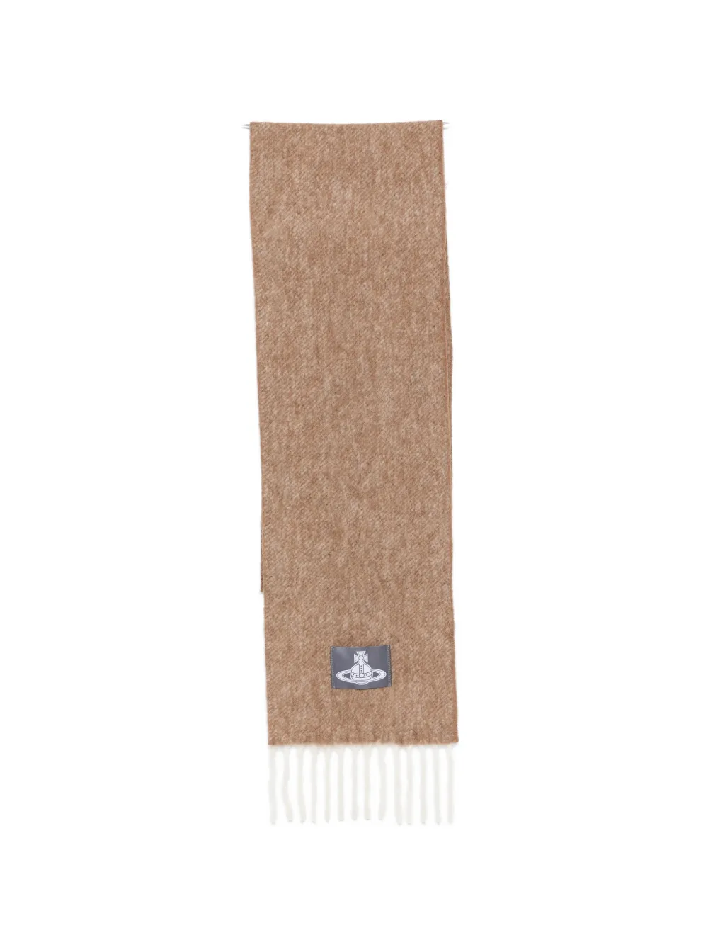 Vivienne Westwood Orb-patch fringed scarf