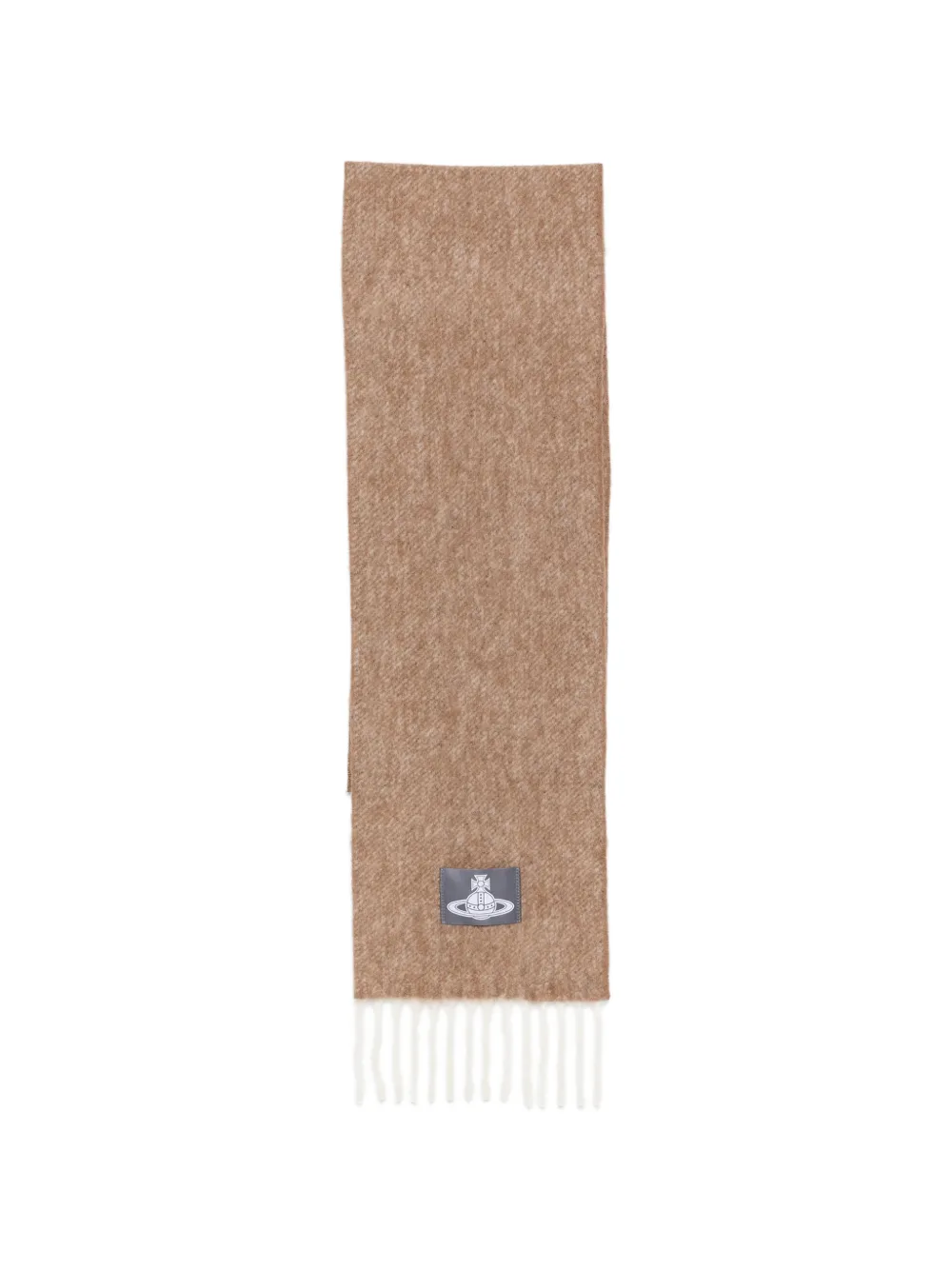 Vivienne Westwood Orb-patch fringed scarf