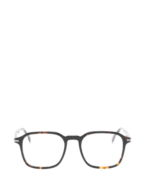 HUGO tortoiseshell-effect square-frame glasses
