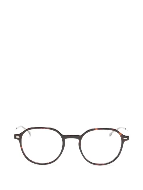 BOSS lentes con armazón redonda estilo carey