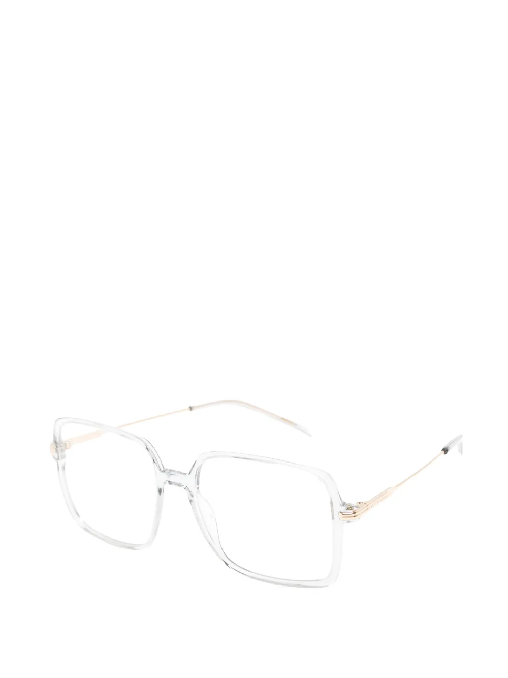 BOSS Bril met vierkant montuur Beige