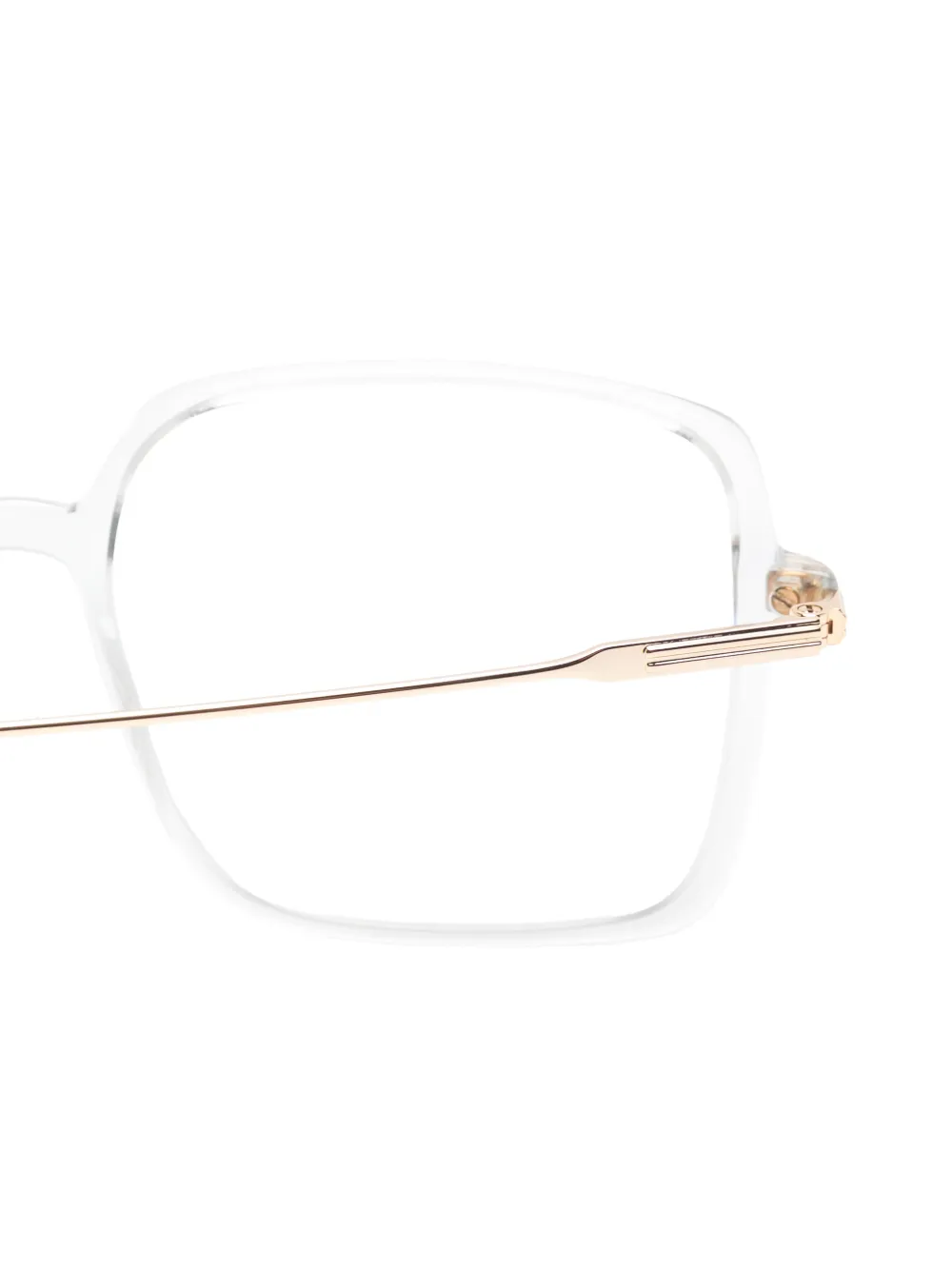 BOSS Bril met vierkant montuur Beige