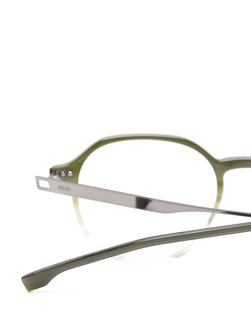BOSS Bril met geometrisch montuur Groen