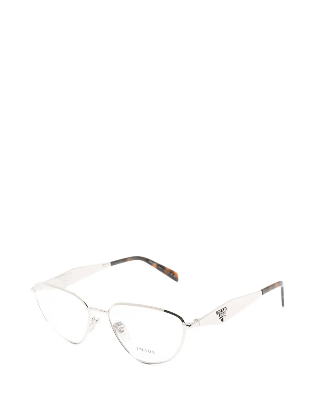 Prada Eyewear geometric-frame glasses Zilver