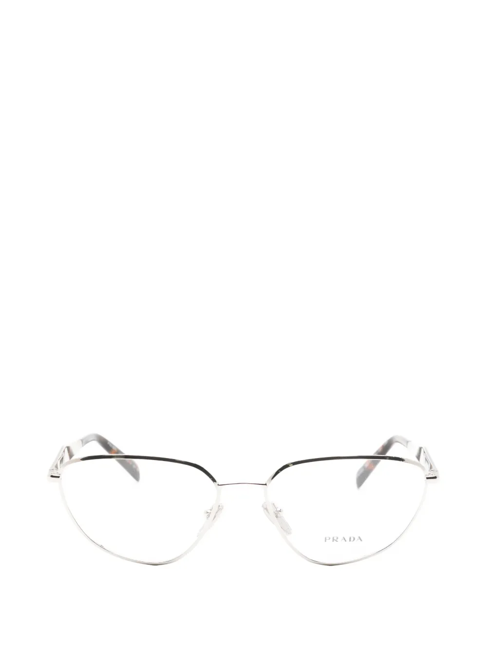 Prada Eyewear geometric-frame glasses Zilver