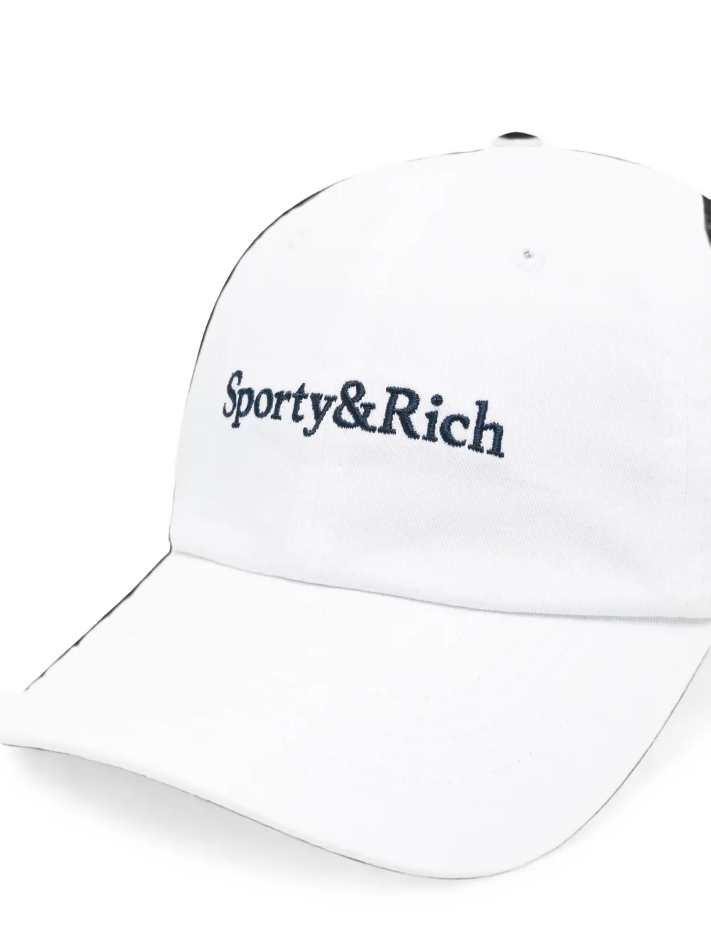 Sporty & Rich Honkbalpet met geborduurd logo Wit