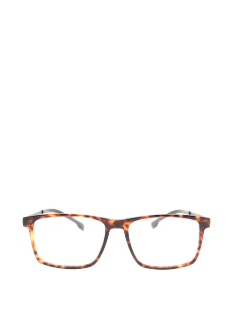 BOSS tortoiseshell-effect rectangle-frame glasses