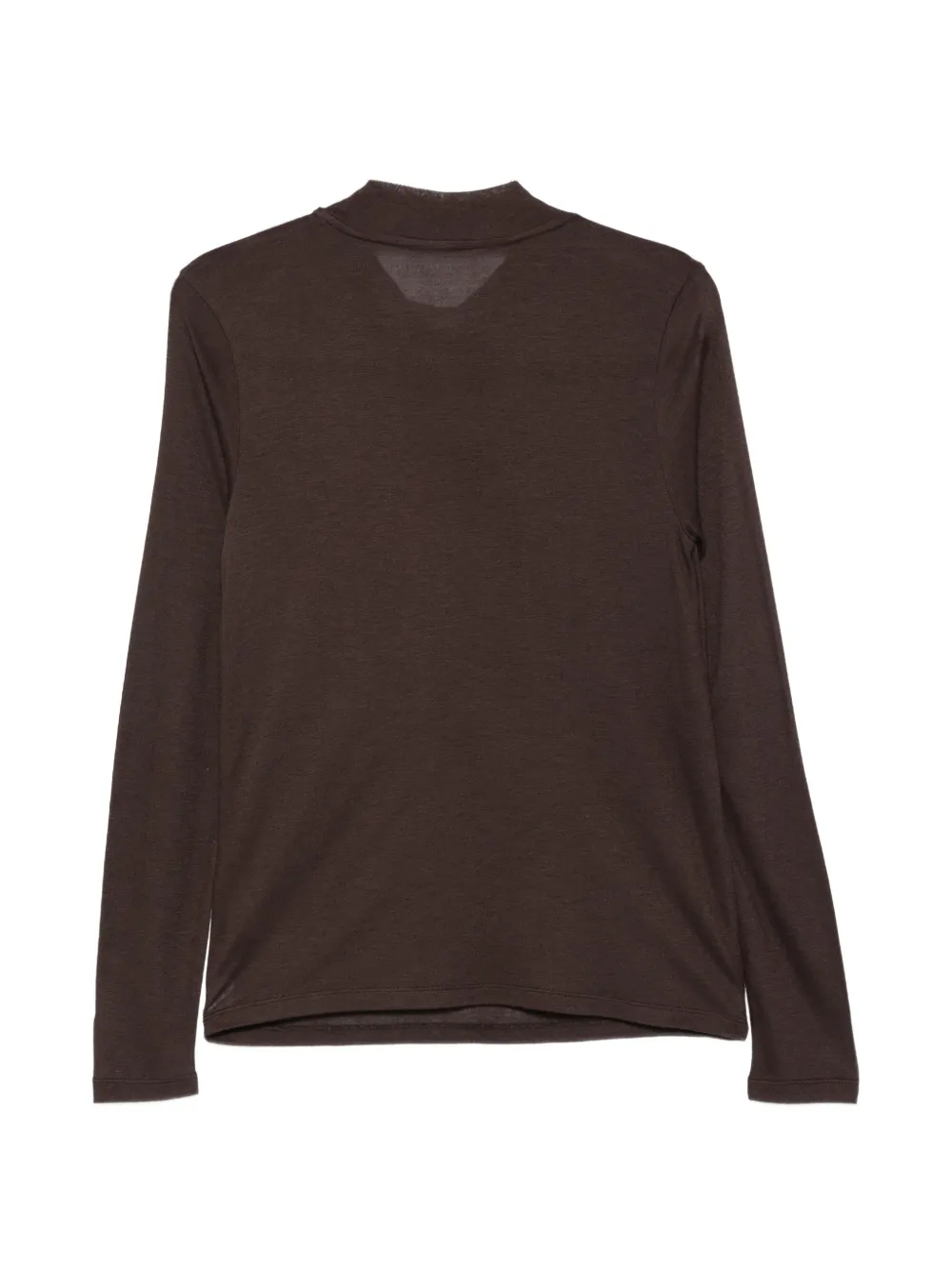 Majestic Filatures Blouse met gedraaid detail Bruin