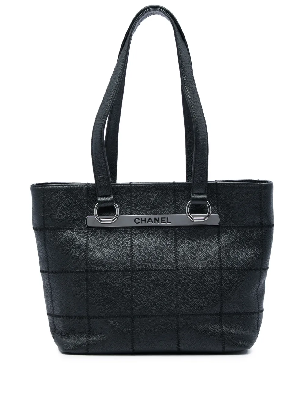 CHANEL Pre-Owned 2004-2005 Caviar Chocolate Bar tote bag - Nero