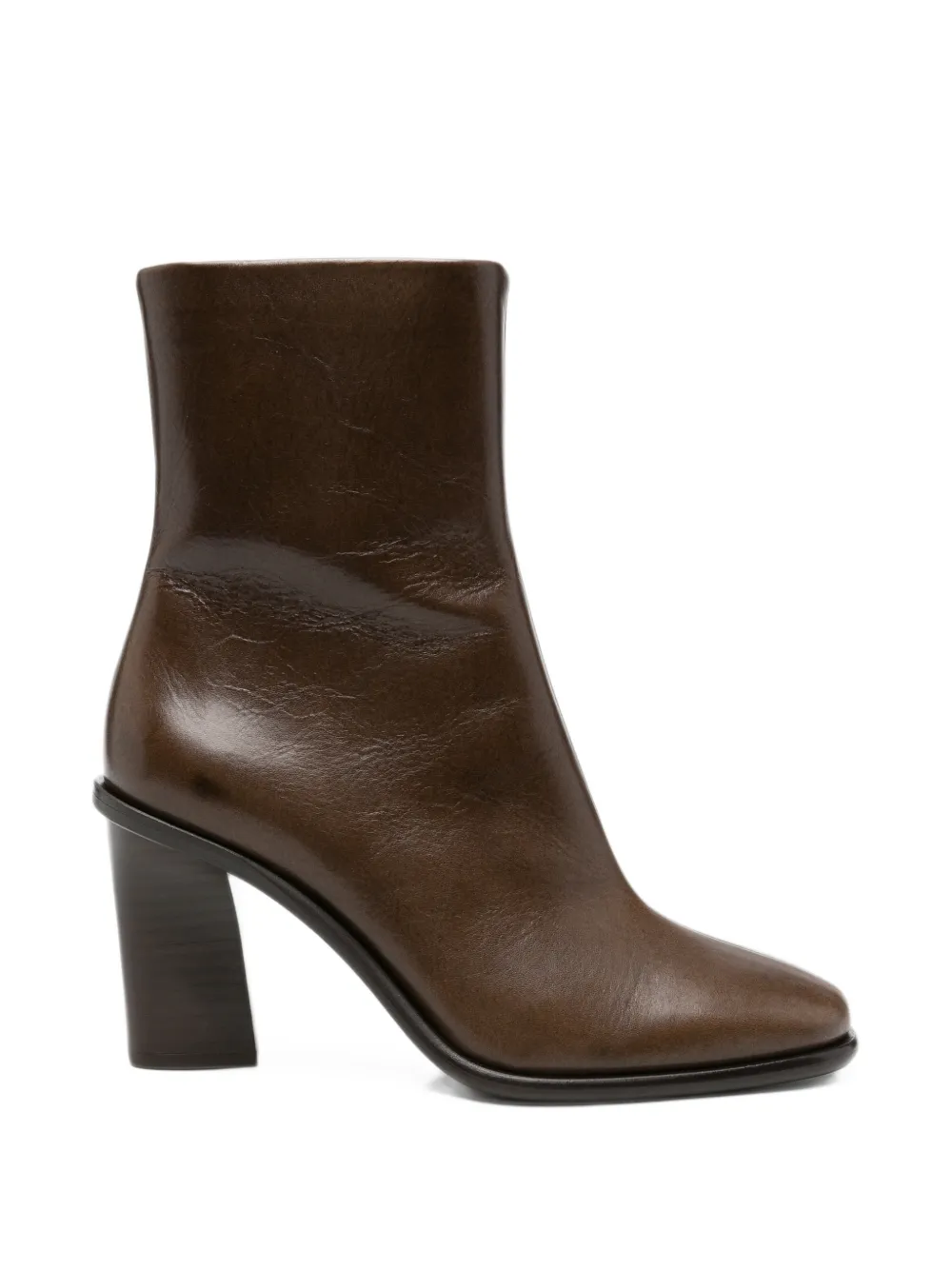 Soeur leather block-heel ankle boots - Marron Soeur leather block-heel ankle boots - Marron