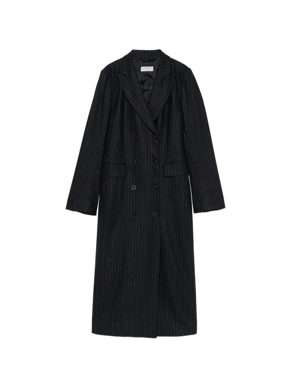 Alberto Biani pinstripe double-breasted coat Blauw