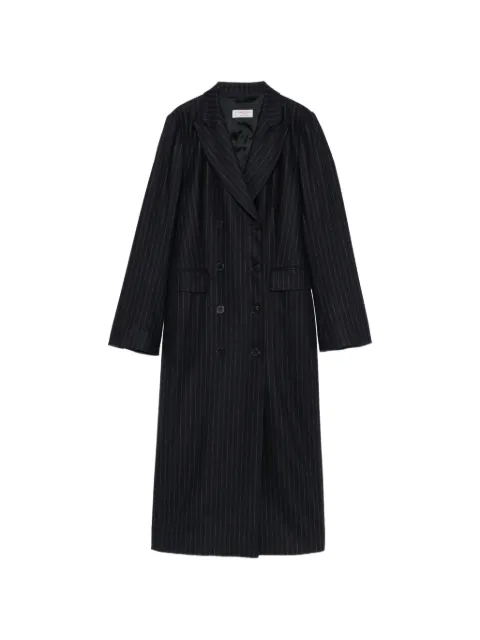 Alberto Biani pinstripe double-breasted coat