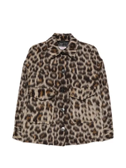 Alberto Biani leopard-print wool jacket