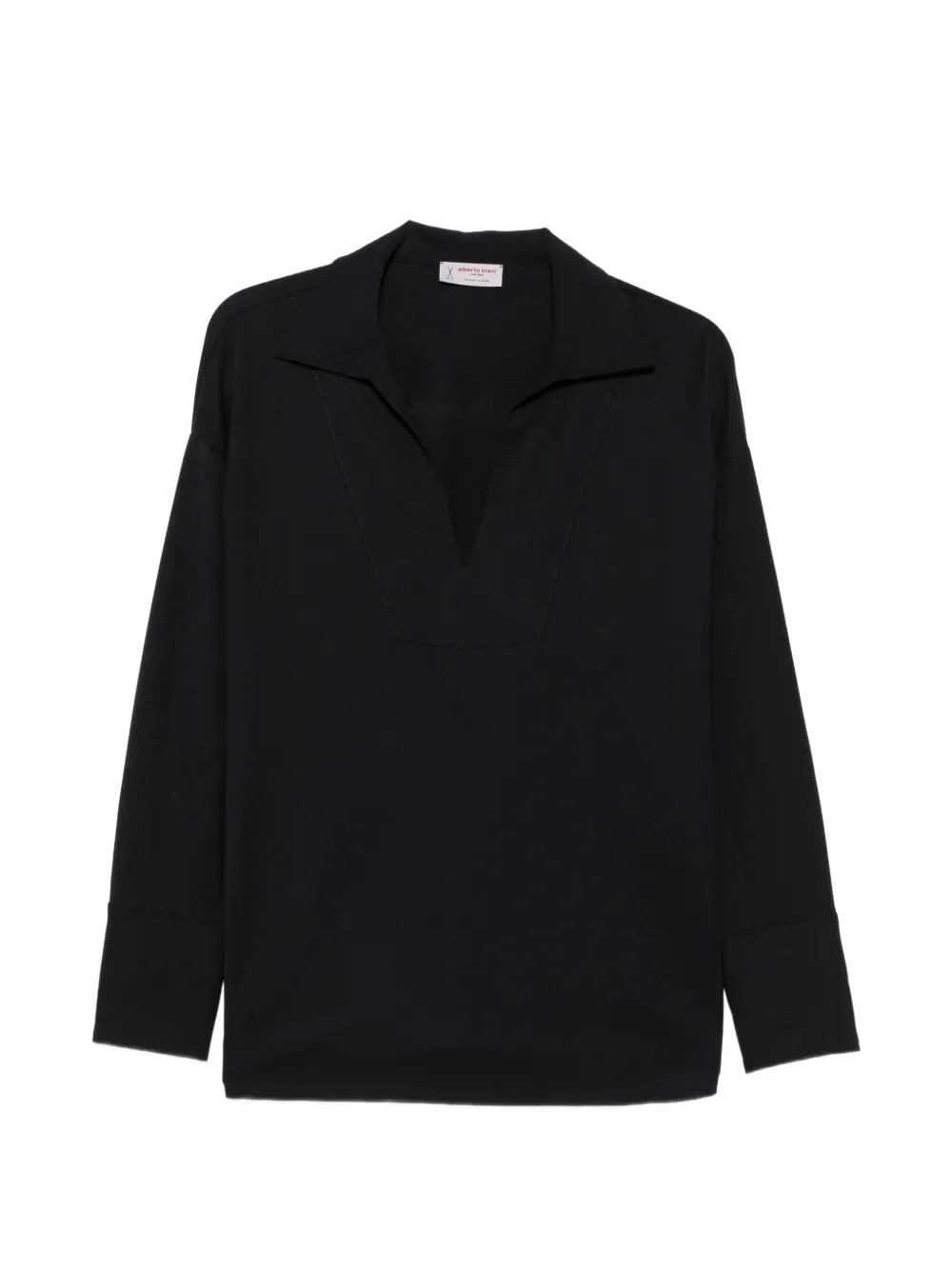 Alberto Biani virgin wool long-sleeve blouse - Blu