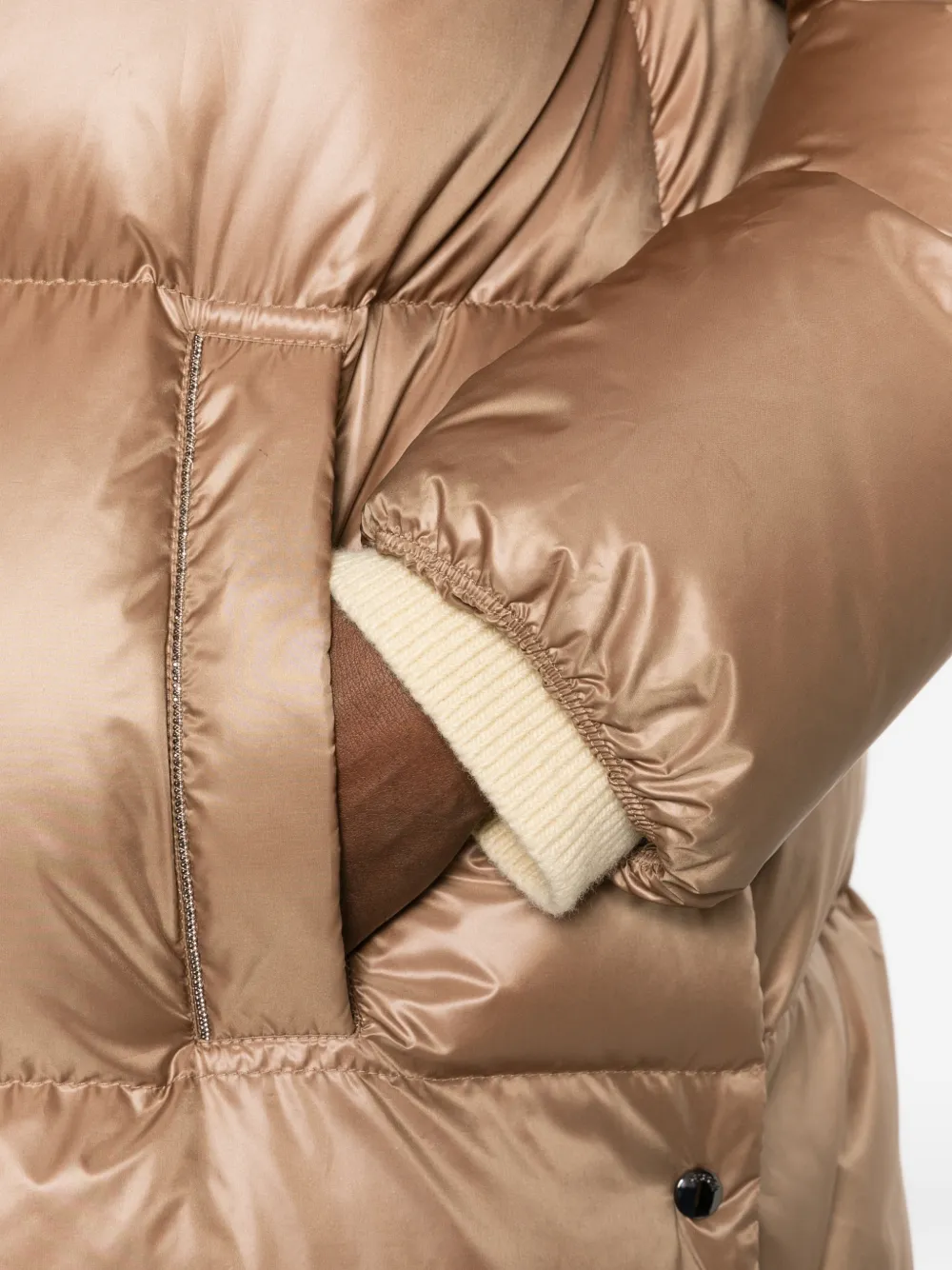 Peserico Gewatteerde jas Beige