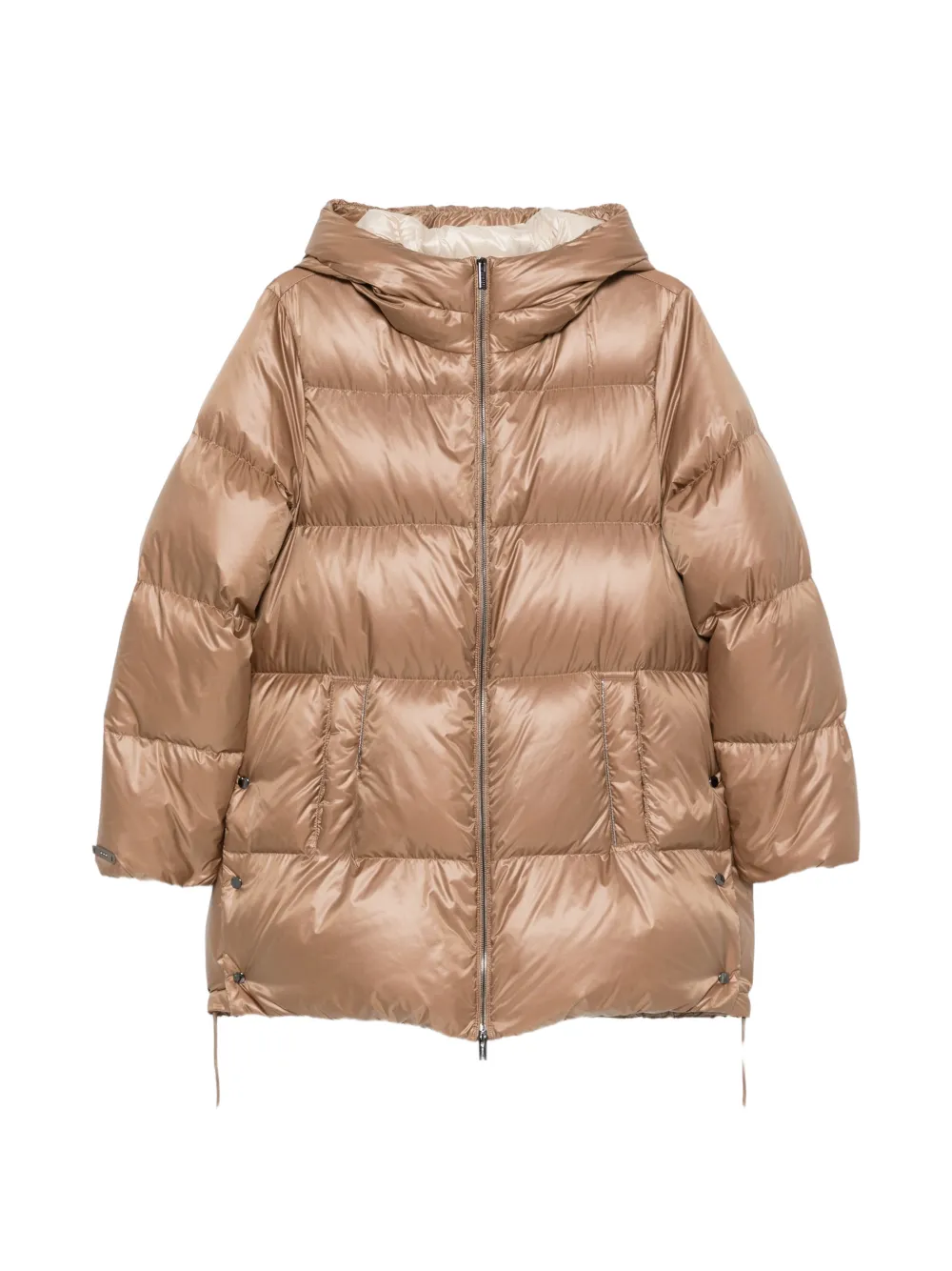 Peserico quilted hooded coat - Neutrals