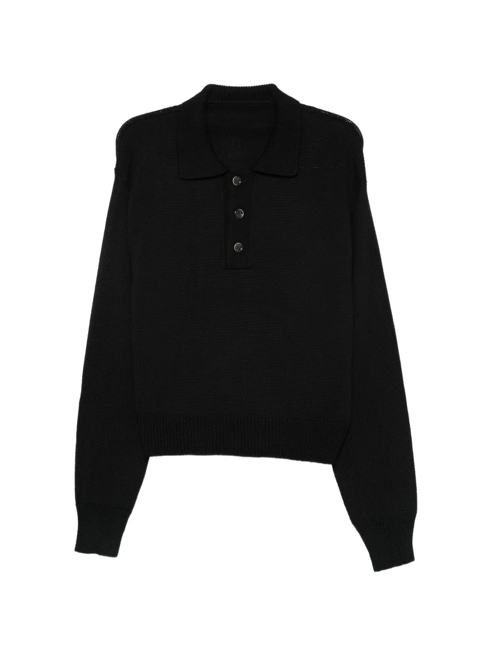 Nine In The Morning Oscar collared button-up sweater - Nero