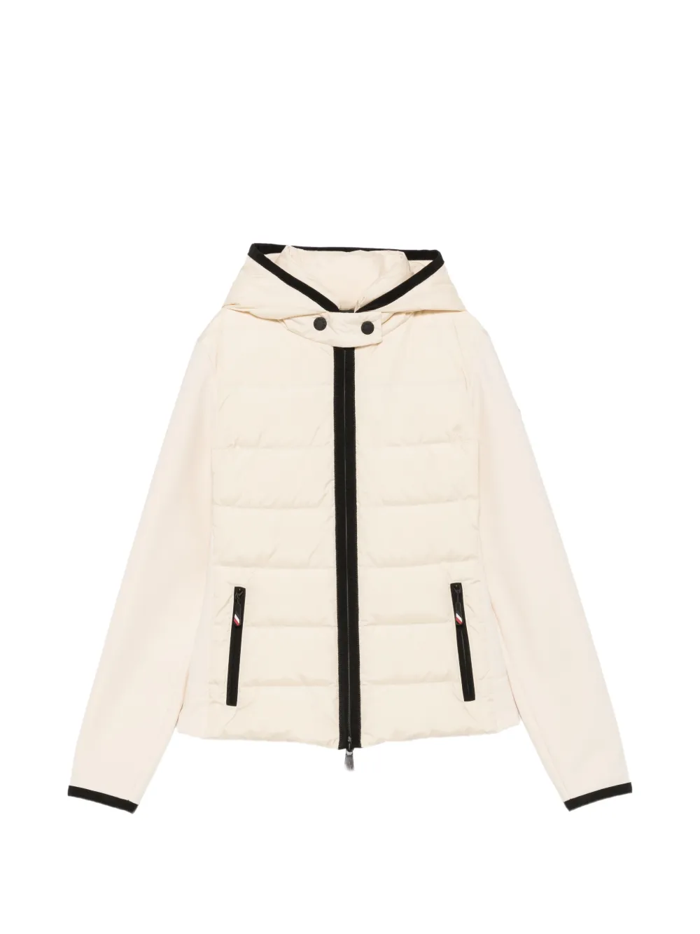 Moncler Grenoble quilted hooded jacket Beige