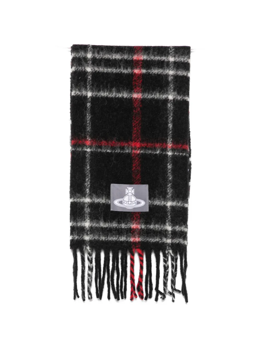 Vivienne Westwood Orb-patch check-pattern scarf
