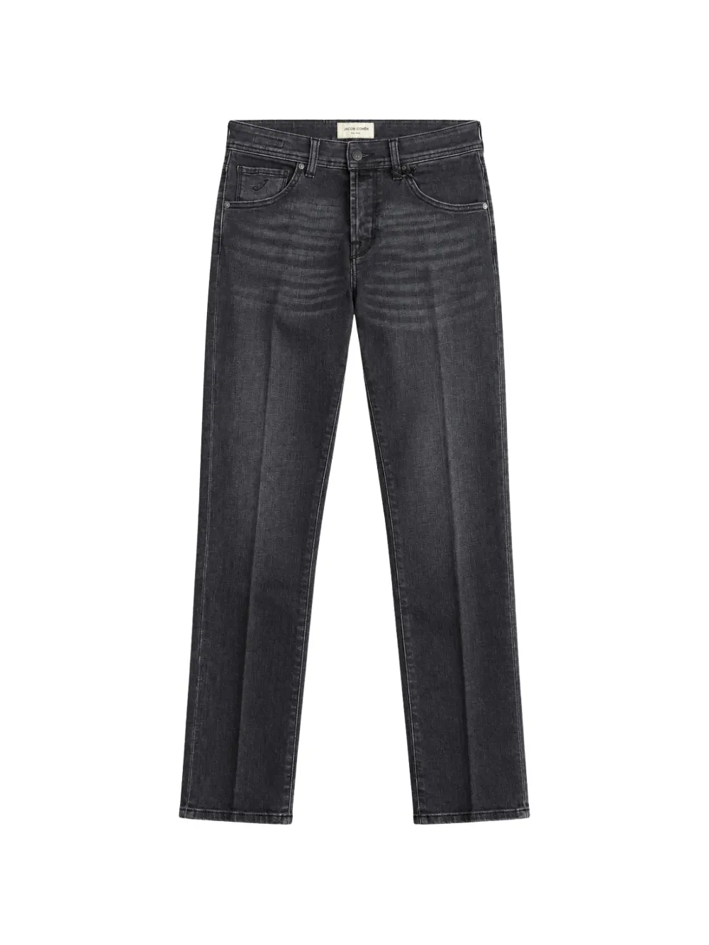 Jacob Cohën logo-patch pressed-crease jeans - Grigio