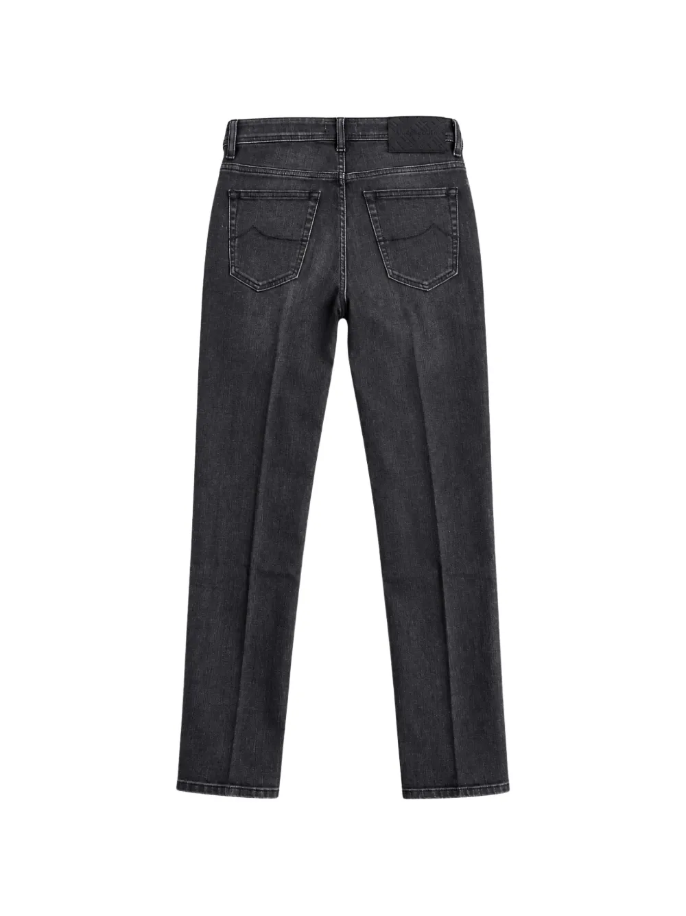 Jacob Cohën Jeans met logo-patch en persvouw Grijs