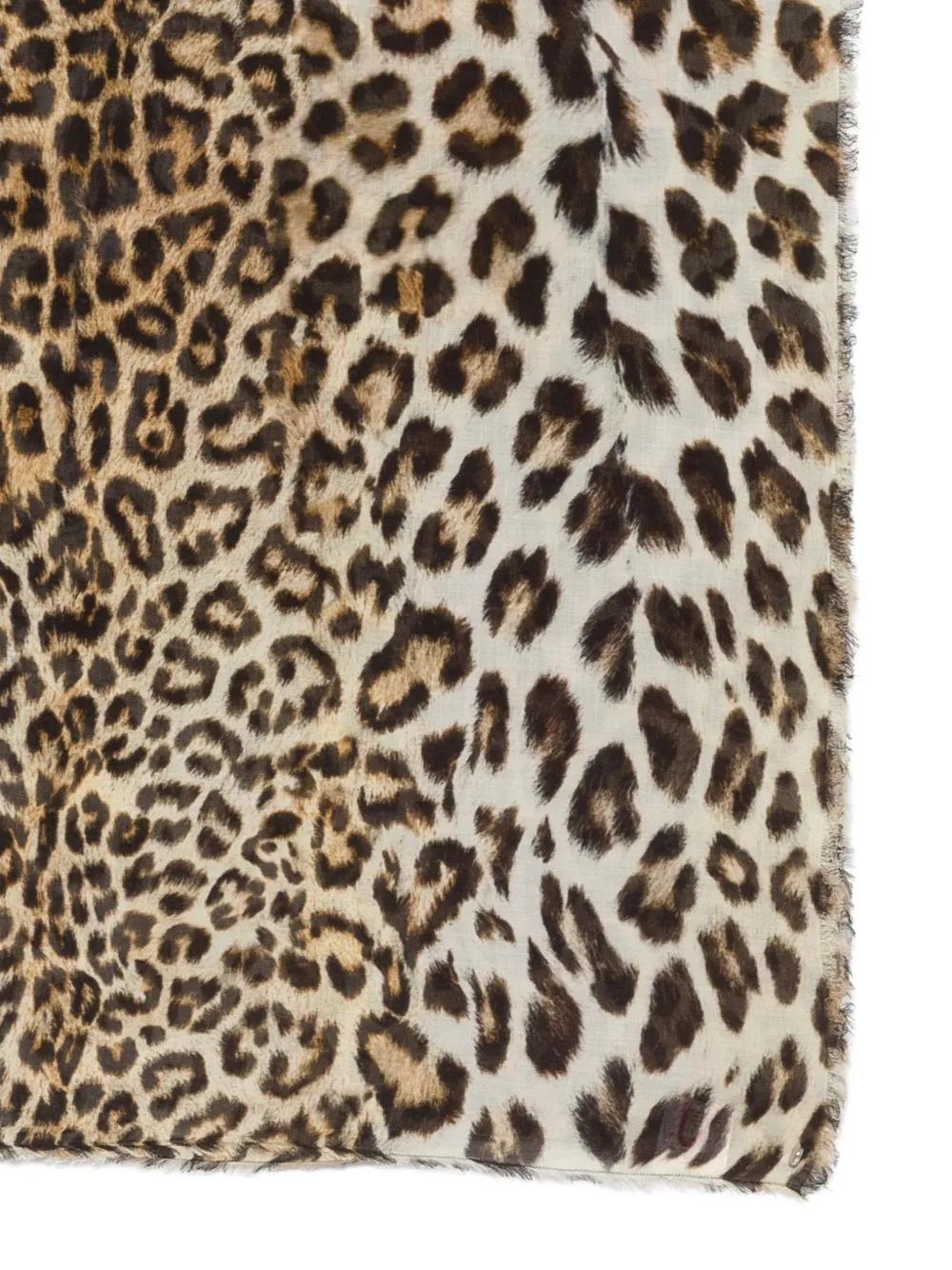 Faliero Sarti Animal sjaal met luipaard-print Beige