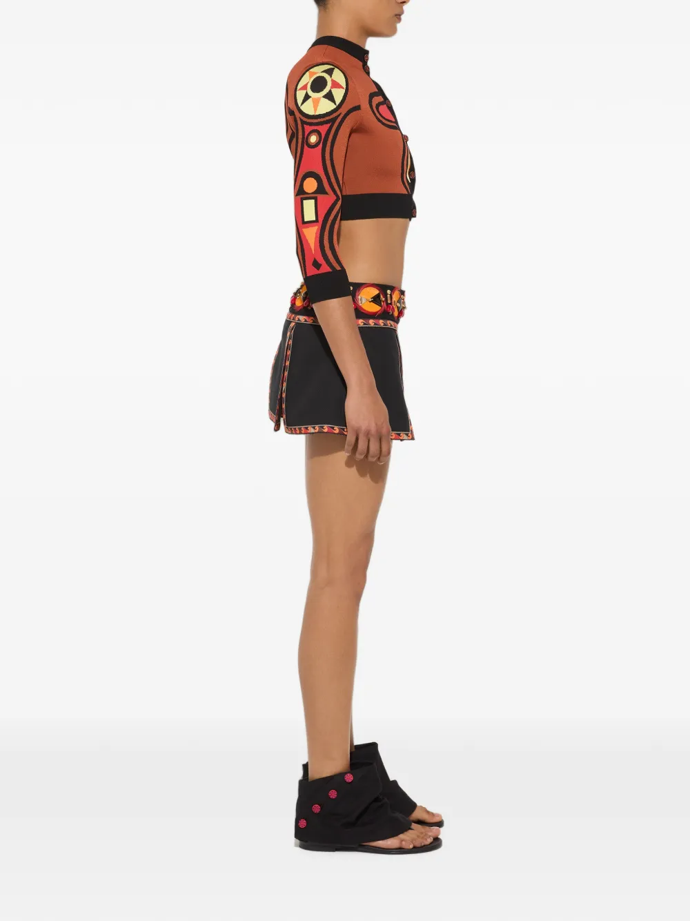 PUCCI Vest met jacquard Bruin