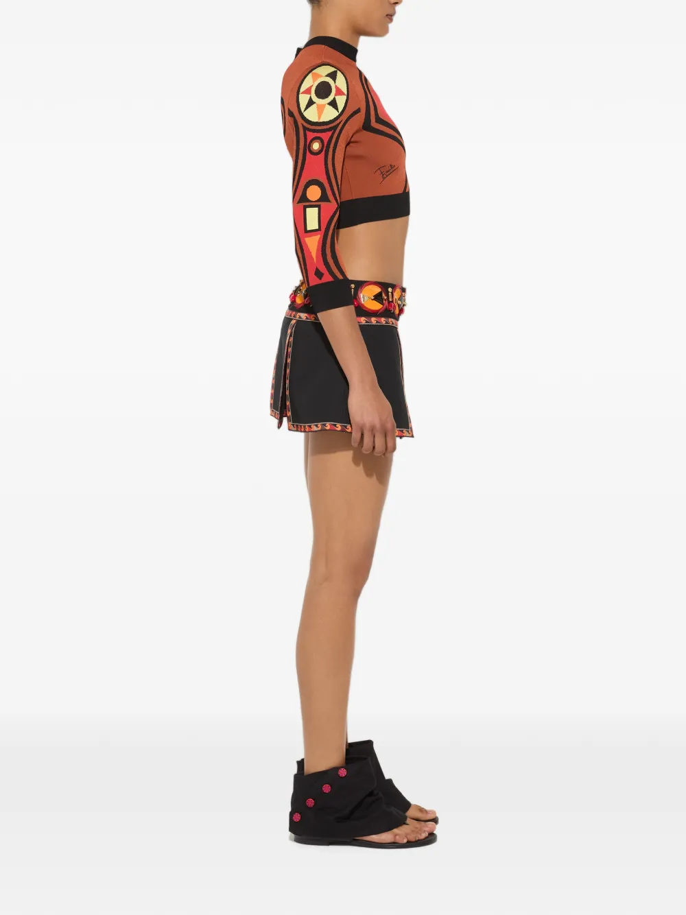 PUCCI Vest met jacquard Bruin