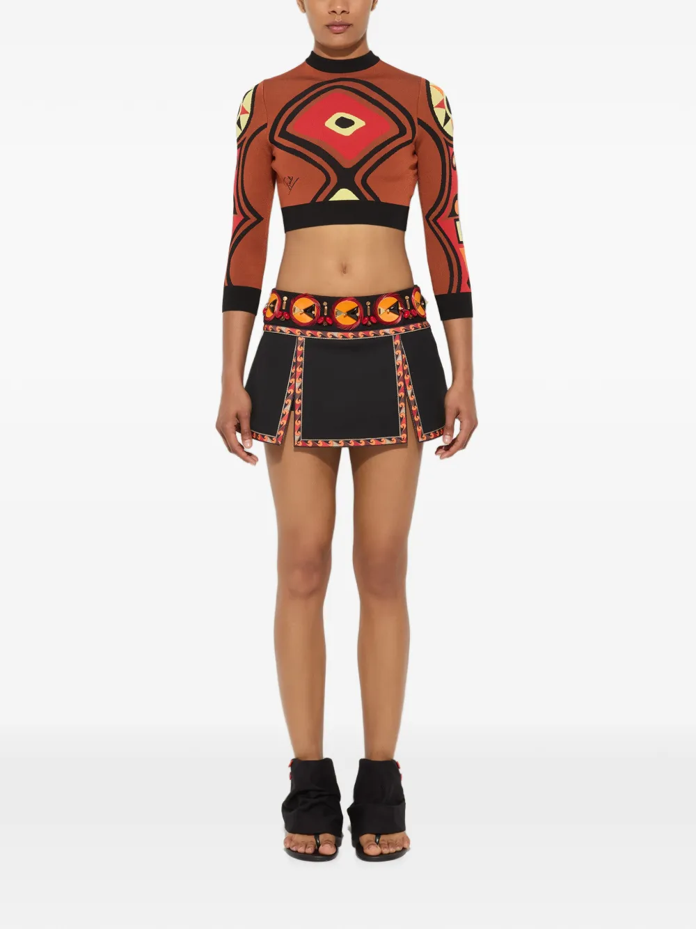PUCCI Vest met jacquard Bruin