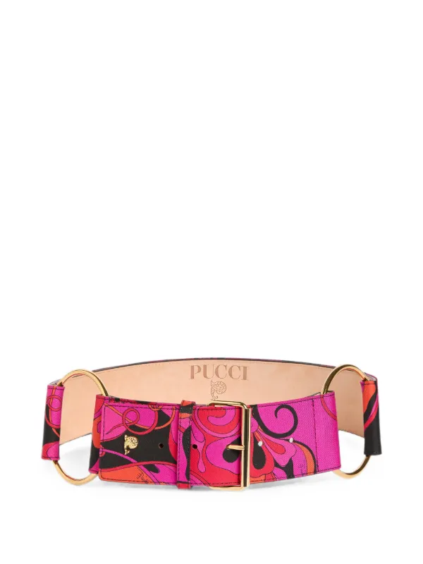 Pucci Orchidee Print Belt in Pink