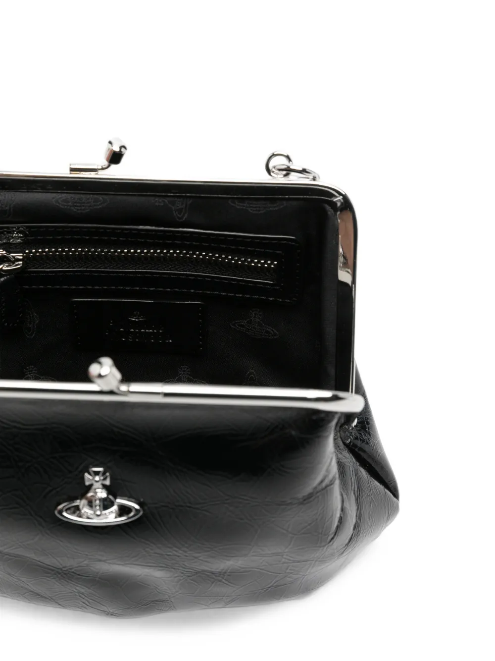 Vivienne Westwood Lakleren shopper met Orb-plakkaat Zwart