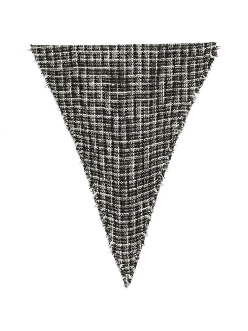 Faliero Sarti check-pattern frayed scarf
