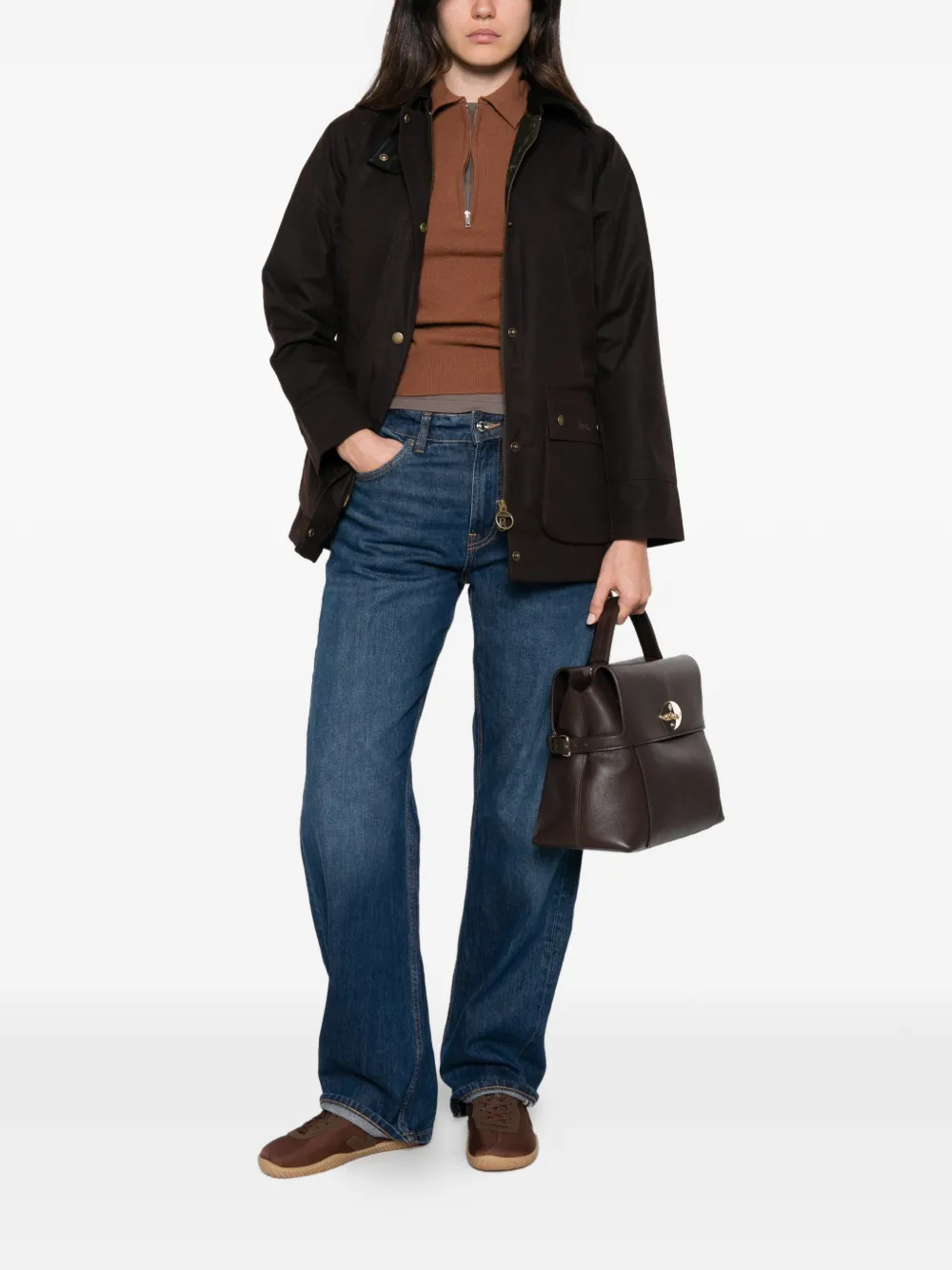 Barbour Acorn gewaxt jack Bruin