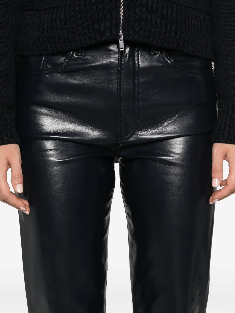 AGOLDE Lana straight-leg trousers Blauw