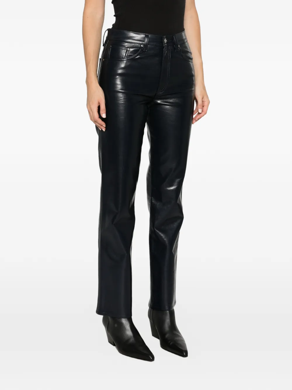 AGOLDE Lana straight-leg trousers Blauw