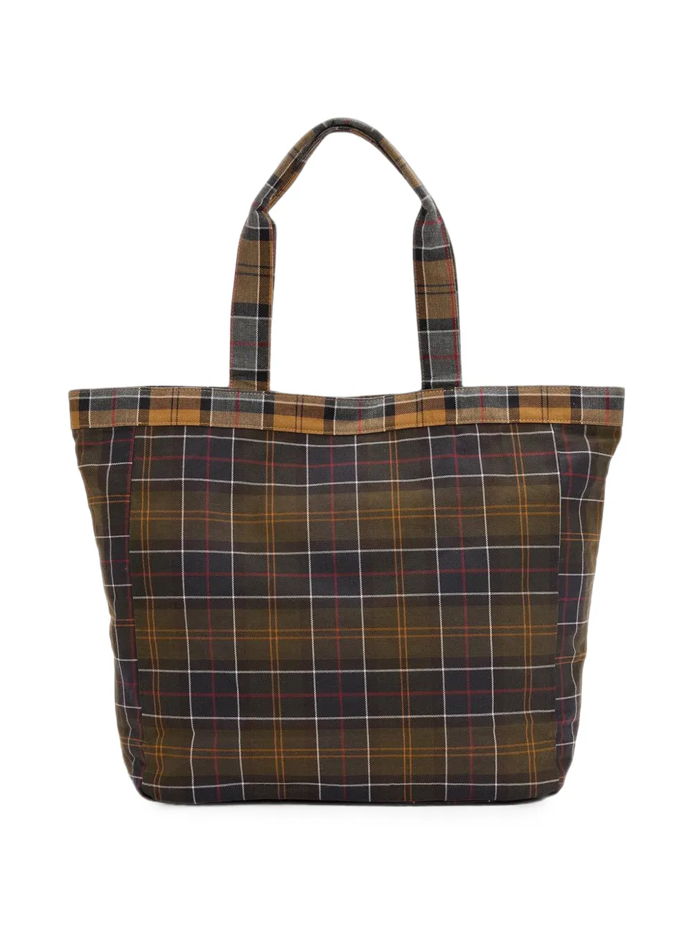 Barbour Grote shopper met tartanruit en hartpatch Bruin